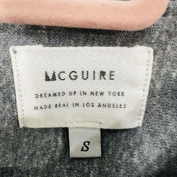 McGuire Bella Tee Blouse Liberty Gray Ruffled Short Sleeve Top Size Small - Picture 6 of 9